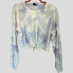 Urban Outfitters Out From Under distressed terry cloth tie dye crop top